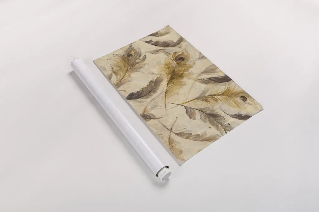 Feather Toss by Albena Hristova. shown as a rolled paper print. Available as archival giclee rolled canvas, fine art paper, or poster print. SKU 24329i.