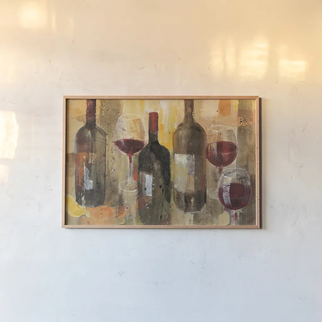 Festa I v2 by Albena Hristova. shown as a paper print in a natural frame. Available as a archival giclee rolled canvas, fine art paper, or poster print. SKU 26483i.