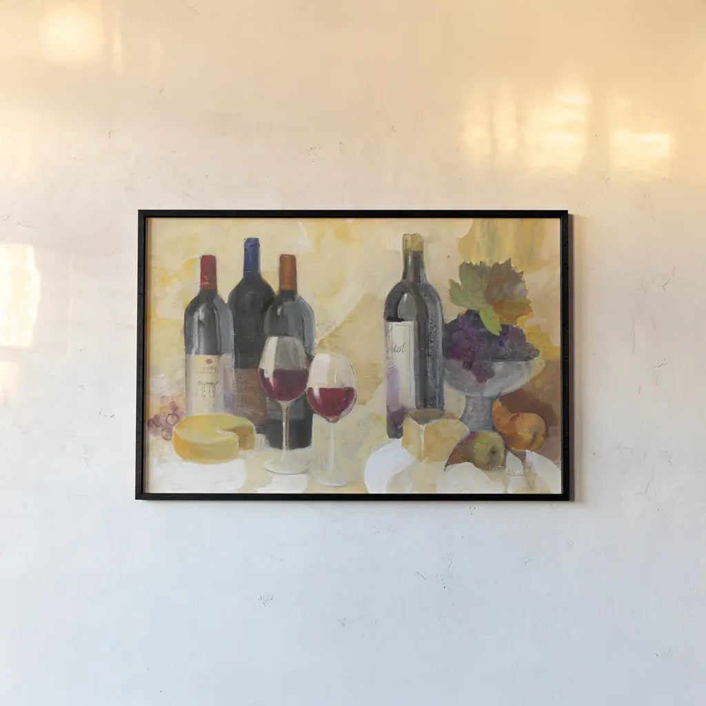 Fine Vintage Reds by Albena Hristova. shown as a paper print in a black flame. Available as a archival giclee rolled canvas, fine art paper, or poster print. SKU 49939i.