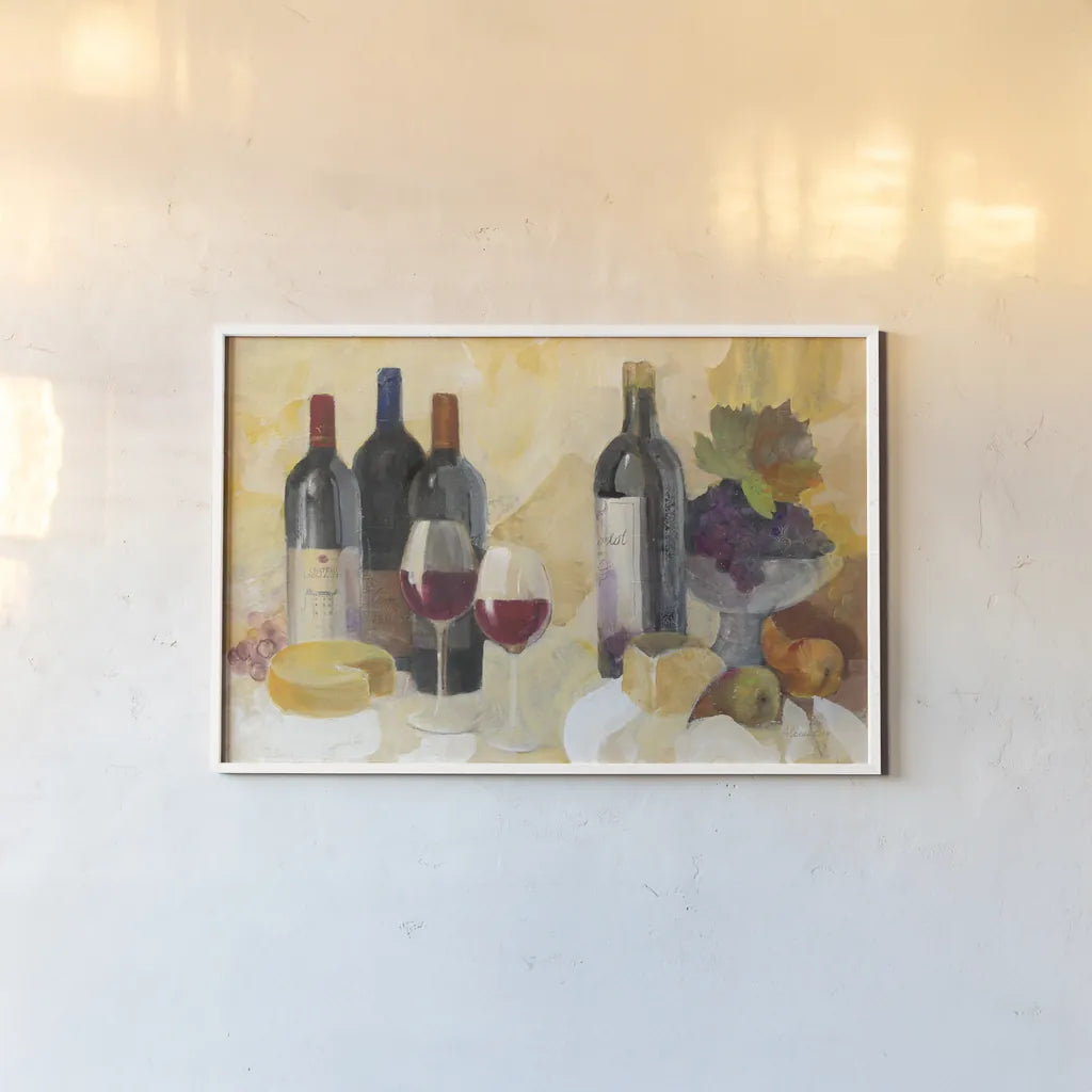 Fine Vintage Reds by Albena Hristova. shown as a paper print in a white frame. Available as a archival giclee rolled canvas, fine art paper, or poster print. SKU 49939i.