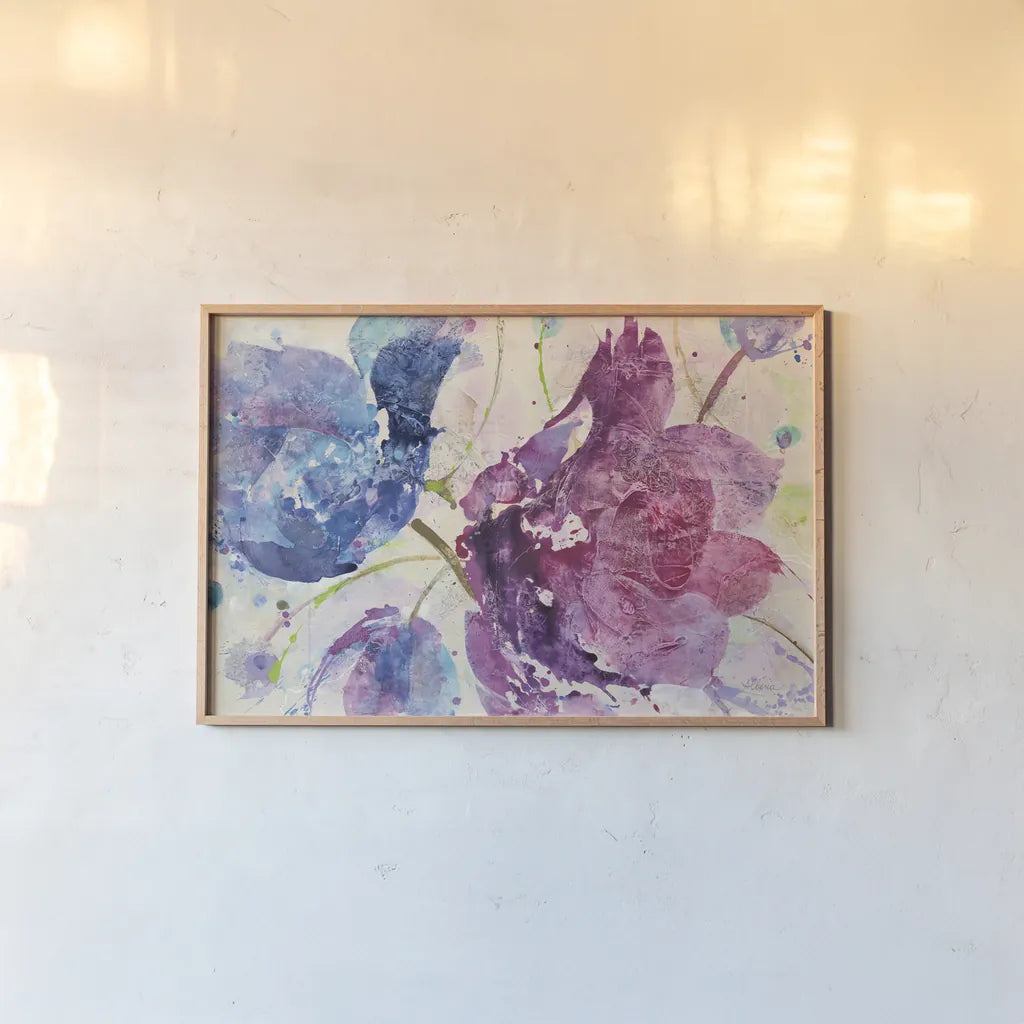 Fireworks Abstract by Albena Hristova. shown as a paper print in a natural frame. Available as a archival giclee rolled canvas, fine art paper, or poster print. SKU 34353i.