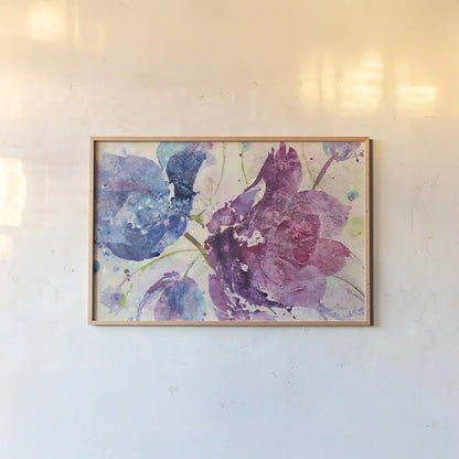 Fireworks Abstract by Albena Hristova. shown as a paper print in a natural frame. Available as a archival giclee rolled canvas, fine art paper, or poster print. SKU 34353i.