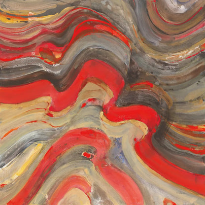 Floating Lava Red by Albena Hristova. SKU 55940a. Archival Giclee Fine art print for wall decor.