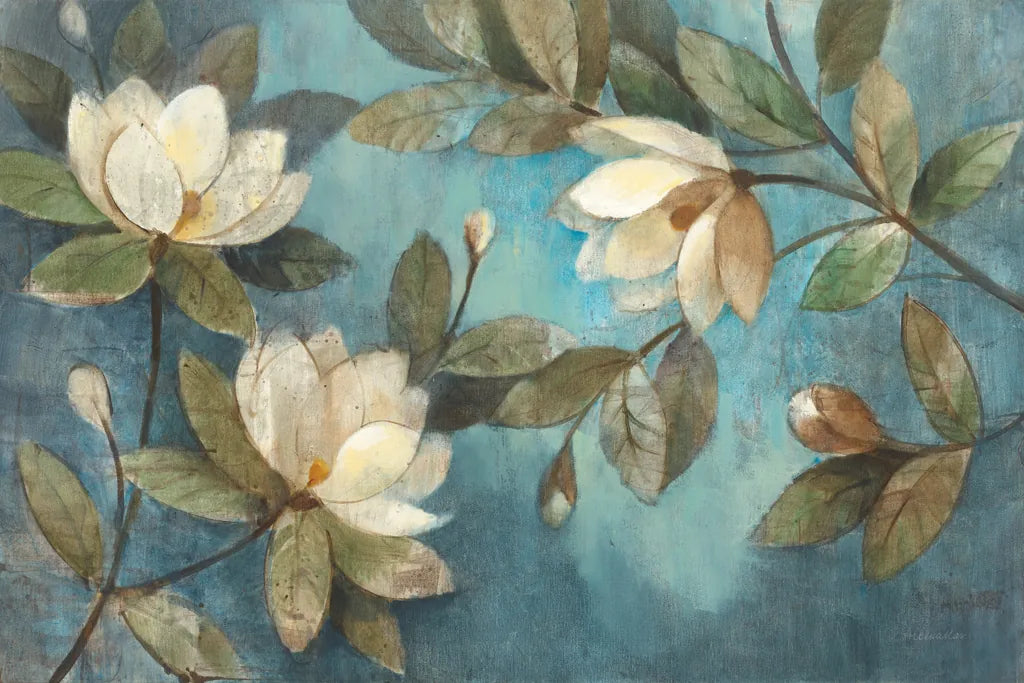 Floating Magnolia by Albena Hristova. SKU 5071i. Archival Giclee Fine art print for wall decor.