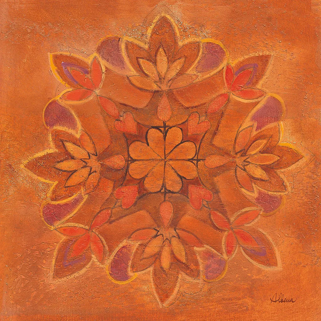 Floral Block Design III Tile IV by Albena Hristova. SKU 54899a. Archival Giclee Fine art print for wall decor.