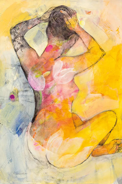 Floral Figures I by Albena Hristova. SKU 80832h. Archival Giclee Fine art print for wall decor.