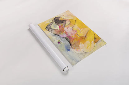 Floral Figures I by Albena Hristova. shown as a rolled paper print. Available as archival giclee rolled canvas, fine art paper, or poster print. SKU 80832h.