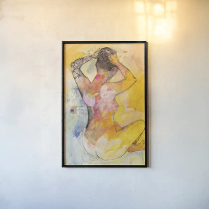 Floral Figures I by Albena Hristova. shown as a paper print in a black flame. Available as a archival giclee rolled canvas, fine art paper, or poster print. SKU 80832h.