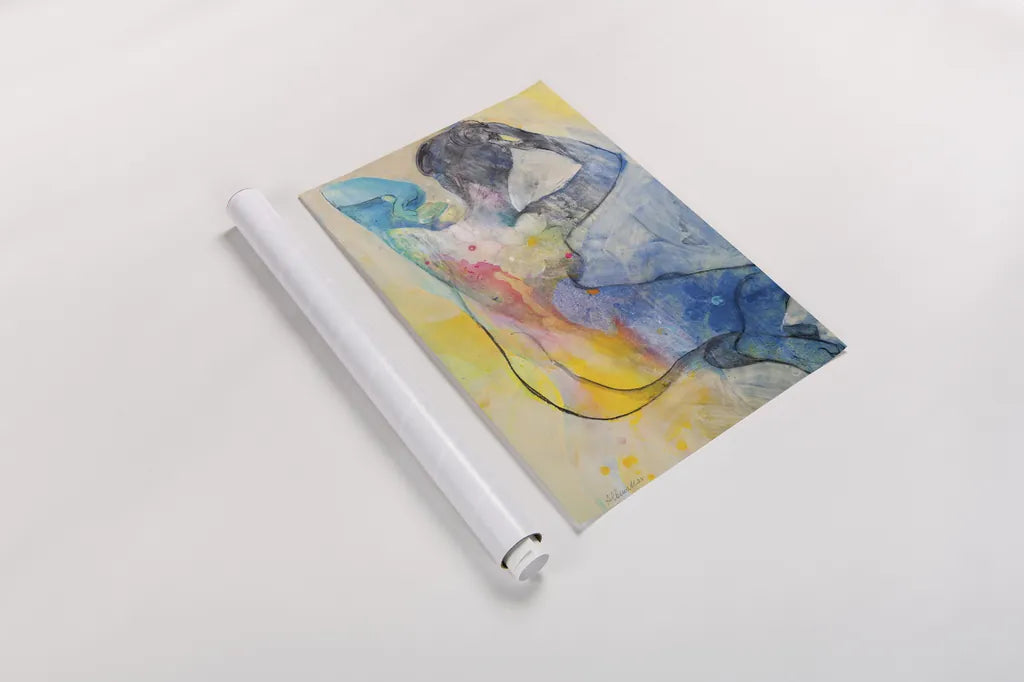 Floral Figures III by Albena Hristova. shown as a rolled paper print. Available as archival giclee rolled canvas, fine art paper, or poster print. SKU 80834h.