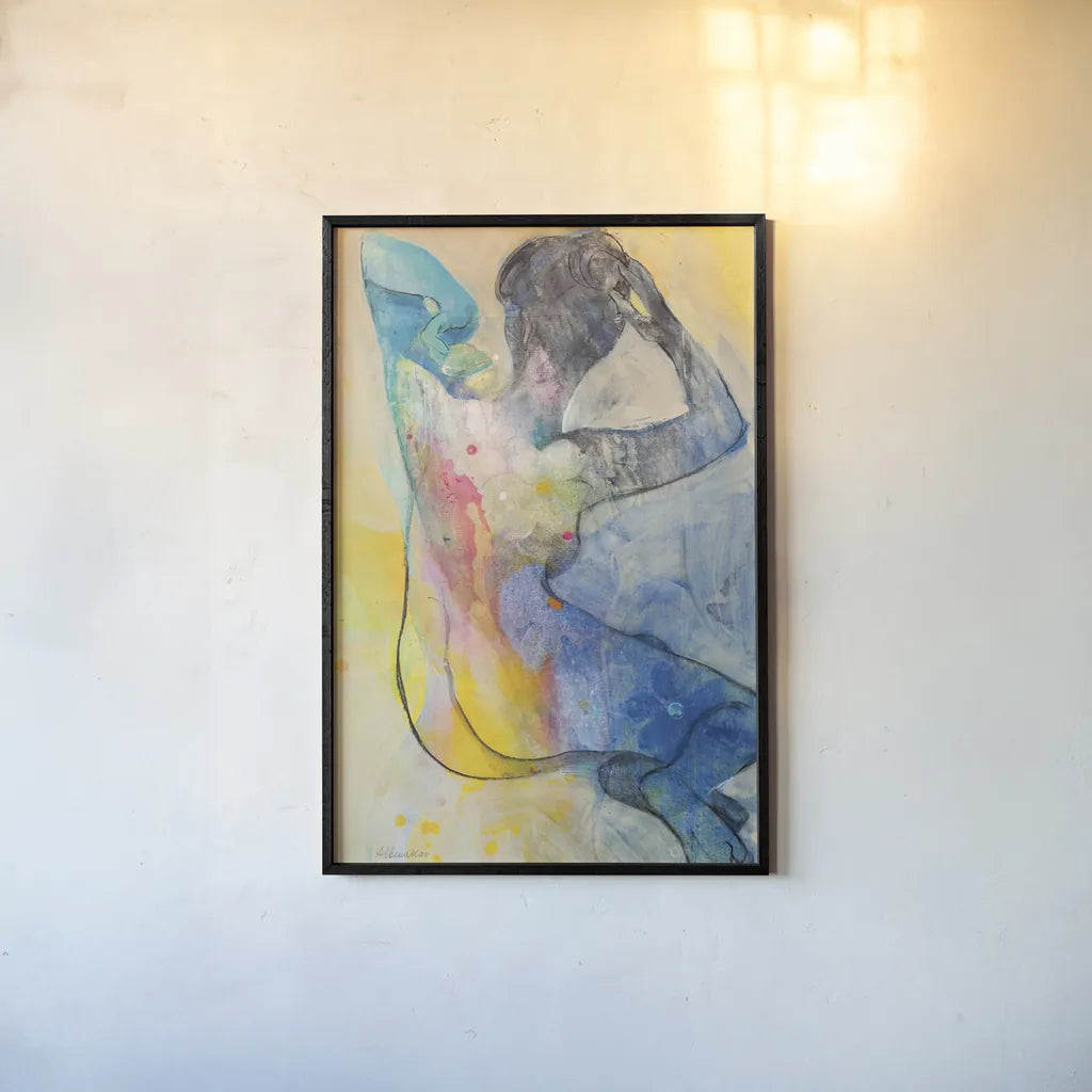 Floral Figures III by Albena Hristova. shown as a paper print in a black flame. Available as a archival giclee rolled canvas, fine art paper, or poster print. SKU 80834h.