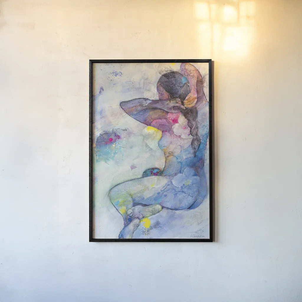 Floral Figures IV by Albena Hristova. shown as a paper print in a black flame. Available as a archival giclee rolled canvas, fine art paper, or poster print. SKU 80835h.