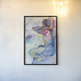 Floral Figures IV by Albena Hristova. shown as a paper print in a black flame. Available as a archival giclee rolled canvas, fine art paper, or poster print. SKU 80835h.