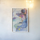 Floral Figures IV by Albena Hristova. shown as a paper print in a white frame. Available as a archival giclee rolled canvas, fine art paper, or poster print. SKU 80835h.
