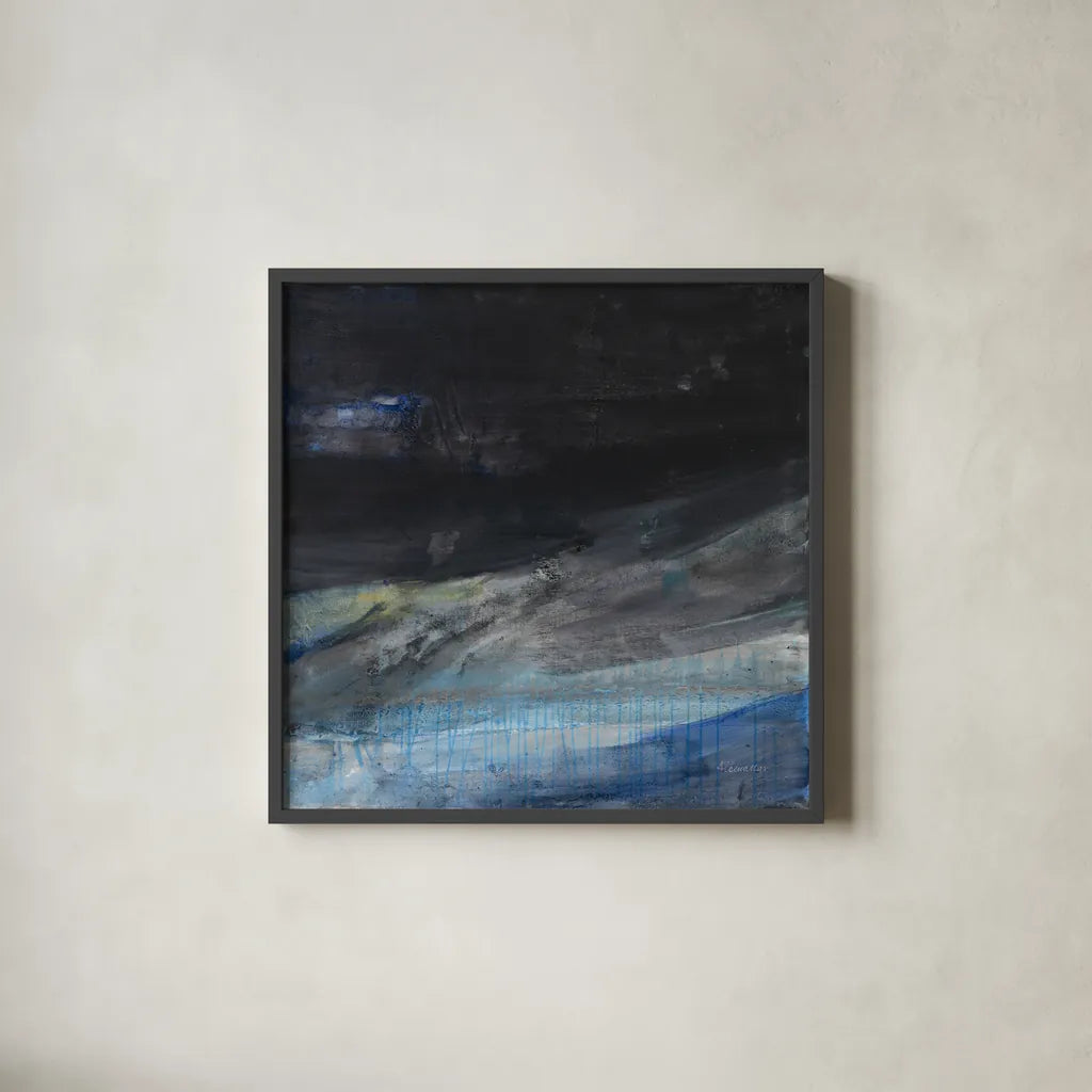 Flow I by Albena Hristova. Shown in a sleek black glass frame for a contemporary gallery look. Available as an archival giclee rolled canvas, fine art paper, or poster print. SKU 77988a.