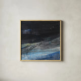 Flow I by Albena Hristova. Shown in a natural wood glass frame for a timeless modern aesthetic. Available as an archival giclee rolled canvas, fine art paper, or poster print. SKU 77988a.