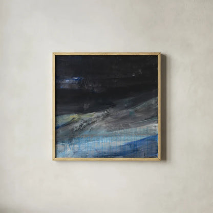 Flow I by Albena Hristova. Shown in a natural wood glass frame for a timeless modern aesthetic. Available as an archival giclee rolled canvas, fine art paper, or poster print. SKU 77988a.