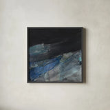 Flow II by Albena Hristova. Shown in a sleek black glass frame for a contemporary gallery look. Available as an archival giclee rolled canvas, fine art paper, or poster print. SKU 77989a.