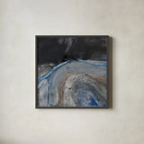 Flow III by Albena Hristova. Shown in a sleek black glass frame for a contemporary gallery look. Available as an archival giclee rolled canvas, fine art paper, or poster print. SKU 77990a.