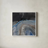 Flow III by Albena Hristova. Shown in a crisp white glass frame for a clean and minimalist style. Available as an archival giclee rolled canvas, fine art paper, or poster print. SKU 77990a.