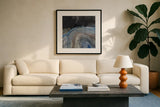 Flow III by Albena Hristova. Displayed in a glass frame with matte in a clean modern living room. Available as an archival giclee rolled canvas, fine art paper, or poster print. SKU 77990a.