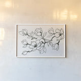 Flower Drawing by Albena Hristova. shown as a paper print in a white frame. Available as a archival giclee rolled canvas, fine art paper, or poster print. SKU 48090i.