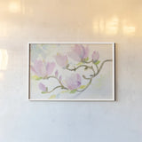 Flowering Branches by Albena Hristova. shown as a paper print in a white frame. Available as a archival giclee rolled canvas, fine art paper, or poster print. SKU 54824i.