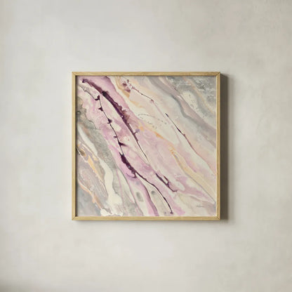 Flowing I by Albena Hristova. Shown in a natural wood glass frame for a timeless modern aesthetic. Available as an archival giclee rolled canvas, fine art paper, or poster print. SKU 38921a.