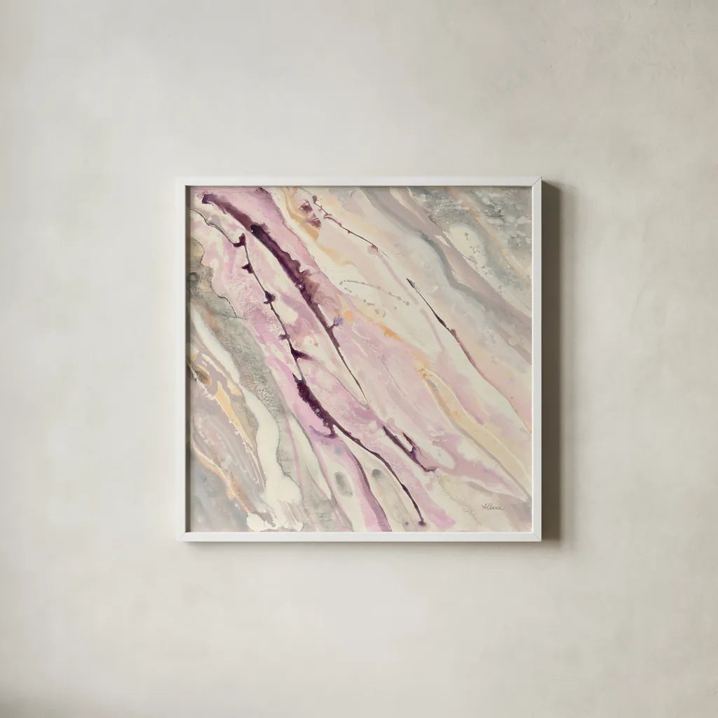 Flowing I by Albena Hristova. Shown in a crisp white glass frame for a clean and minimalist style. Available as an archival giclee rolled canvas, fine art paper, or poster print. SKU 38921a.