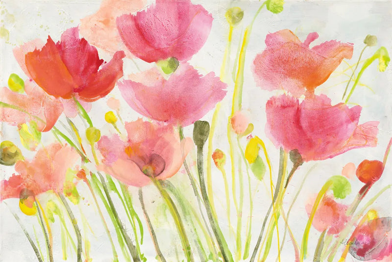 Fluorescent Poppies by Albena Hristova. SKU 54826i. Archival Giclee Fine art print for wall decor.