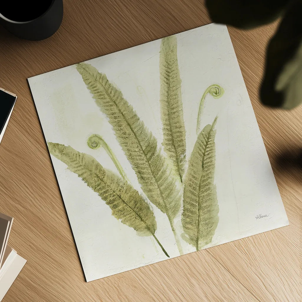 Forest Ferns II by Albena Hristova. Shown as a detailed flat fine art print, highlighting archival giclee quality. Available as an archival giclee rolled canvas, fine art paper, or poster print. SKU 36372a.