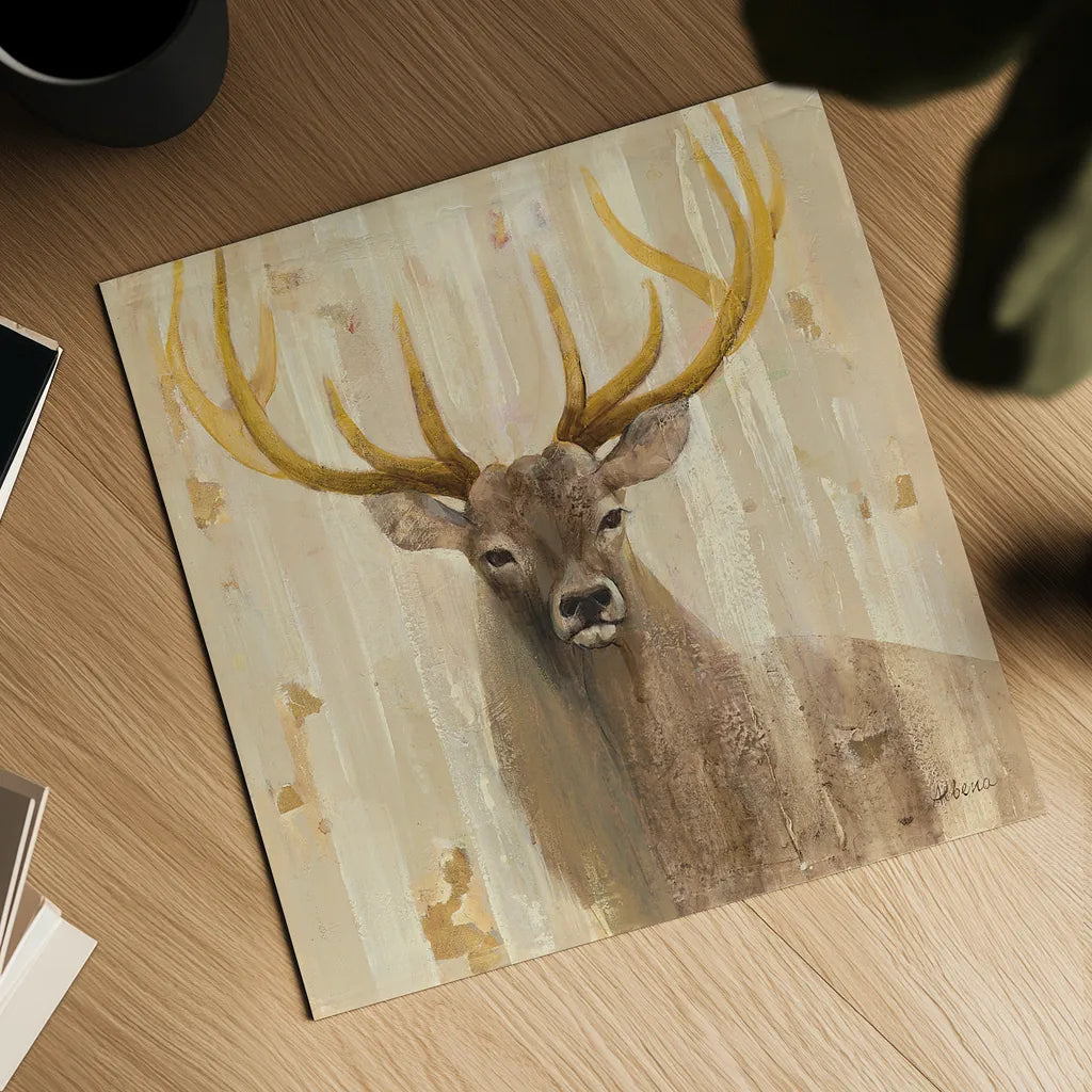 Forest King by Albena Hristova. Shown as a detailed flat fine art print, highlighting archival giclee quality. Available as an archival giclee rolled canvas, fine art paper, or poster print. SKU 23452a.