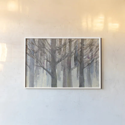 Forest Light by Albena Hristova. shown as a paper print in a white frame. Available as a archival giclee rolled canvas, fine art paper, or poster print. SKU 23822i.