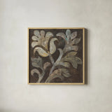 Fresco Floral II by Albena Hristova. Shown in a natural wood glass frame for a timeless modern aesthetic. Available as an archival giclee rolled canvas, fine art paper, or poster print. SKU 30235a.