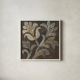 Fresco Floral II by Albena Hristova. Shown in a crisp white glass frame for a clean and minimalist style. Available as an archival giclee rolled canvas, fine art paper, or poster print. SKU 30235a.