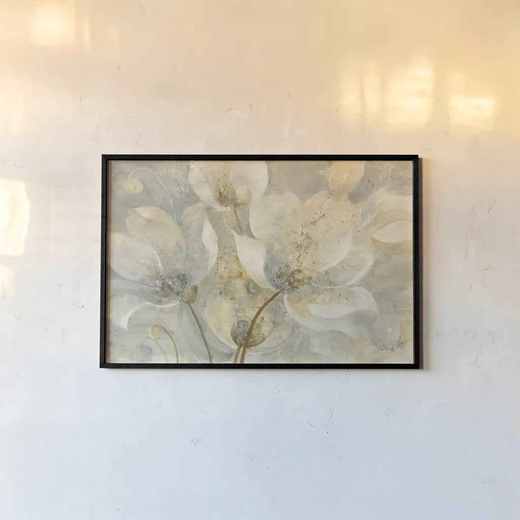 Garden Whispers by Albena Hristova. shown as a paper print in a black flame. Available as a archival giclee rolled canvas, fine art paper, or poster print. SKU 43396i.