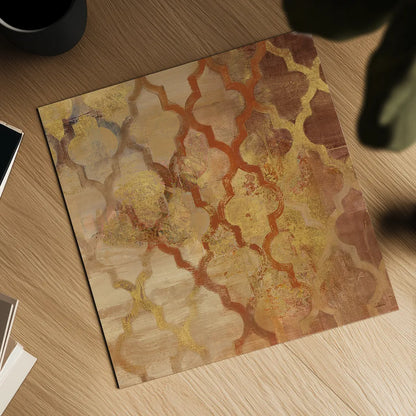 Gilded Rockin Moroccan by Albena Hristova. Shown as a detailed flat fine art print, highlighting archival giclee quality. Available as an archival giclee rolled canvas, fine art paper, or poster print. SKU 16837a.