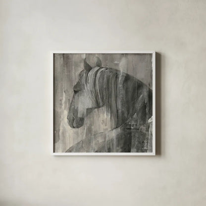 Glance Greige Crop by Albena Hristova. Shown in a crisp white glass frame for a clean and minimalist style. Available as an archival giclee rolled canvas, fine art paper, or poster print. SKU 27037a.