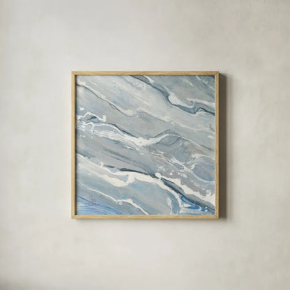 Going with the Flow II by Albena Hristova. Shown in a natural wood glass frame for a timeless modern aesthetic. Available as an archival giclee rolled canvas, fine art paper, or poster print. SKU 61531a.