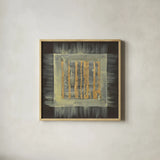 Gold Tapestry III by Albena Hristova. Shown in a natural wood glass frame for a timeless modern aesthetic. Available as an archival giclee rolled canvas, fine art paper, or poster print. SKU 27257a.