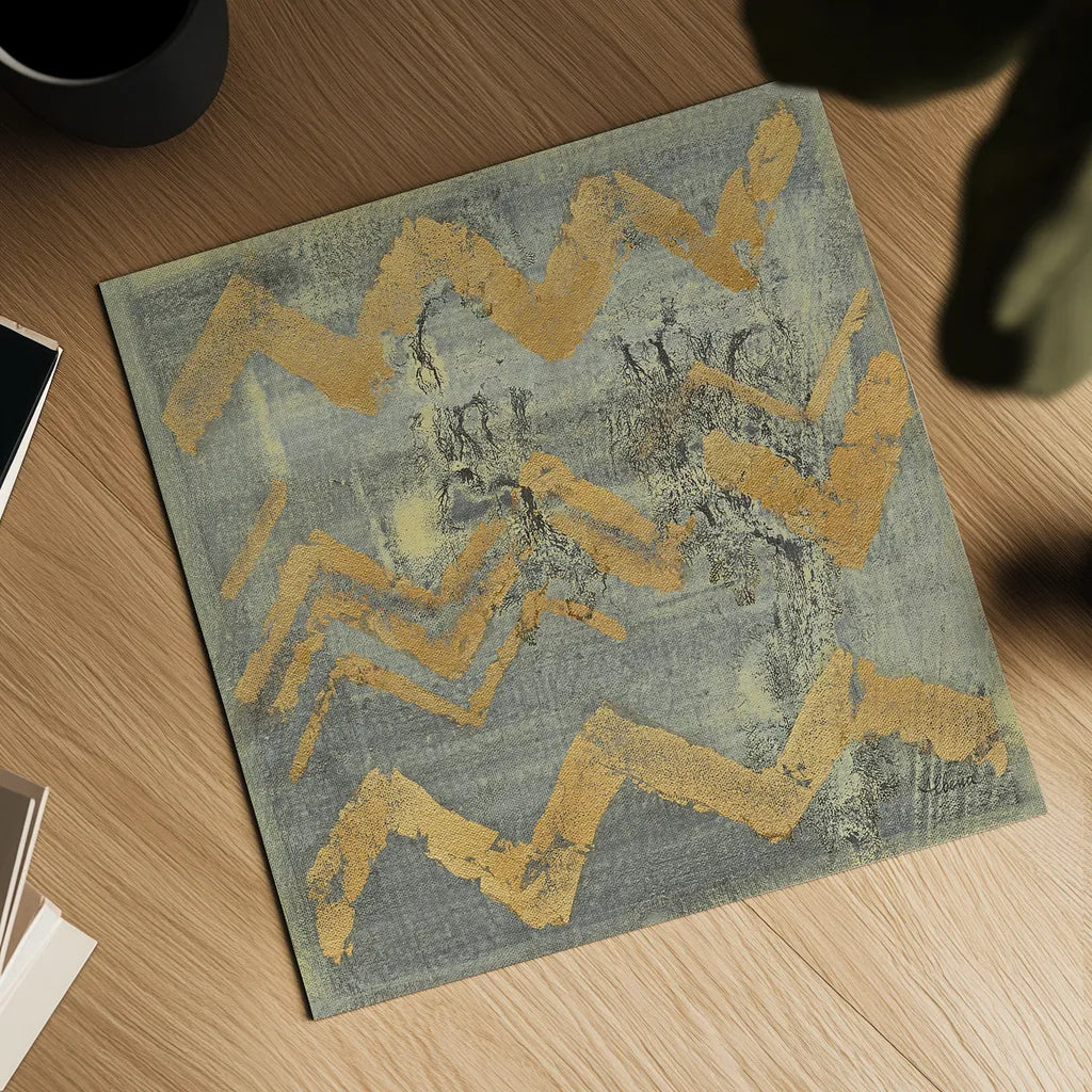 Gold Tapestry VI Crop by Albena Hristova. Shown as a detailed flat fine art print, highlighting archival giclee quality. Available as an archival giclee rolled canvas, fine art paper, or poster print. SKU 28156a.