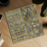 Gold Tapestry VII by Albena Hristova. Shown as a detailed flat fine art print, highlighting archival giclee quality. Available as an archival giclee rolled canvas, fine art paper, or poster print. SKU 27736a.