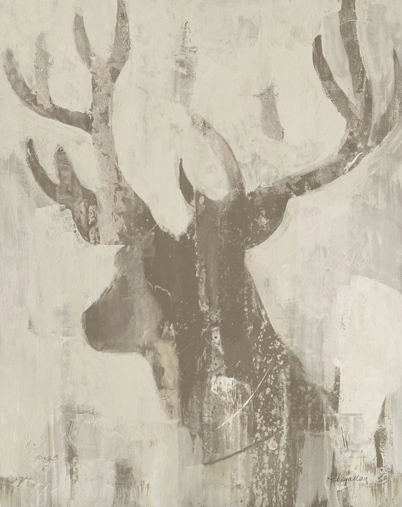 Golden Antlers II Gray by Albena Hristova
