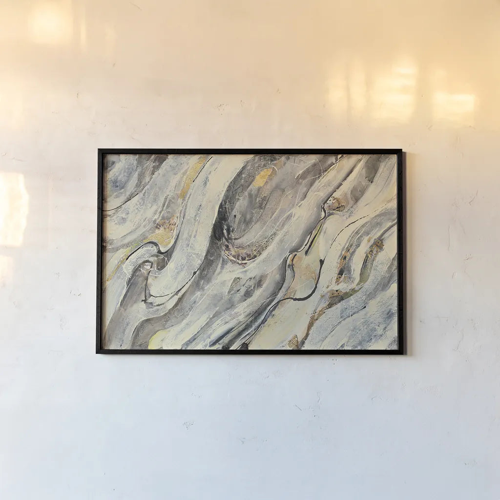 Golden Falls by Albena Hristova. shown as a paper print in a black flame. Available as a archival giclee rolled canvas, fine art paper, or poster print. SKU 30239i.