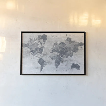 Golden World Neutral by Albena Hristova. shown as a paper print in a black flame. Available as a archival giclee rolled canvas, fine art paper, or poster print. SKU 34406i.