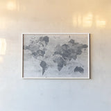 Golden World Neutral by Albena Hristova. shown as a paper print in a white frame. Available as a archival giclee rolled canvas, fine art paper, or poster print. SKU 34406i.