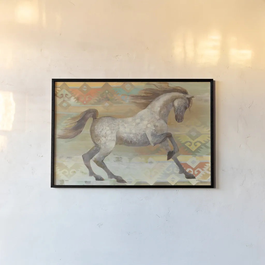 Grand Entrance Southwest Boho by Albena Hristova. shown as a paper print in a black flame. Available as a archival giclee rolled canvas, fine art paper, or poster print. SKU 54159i.