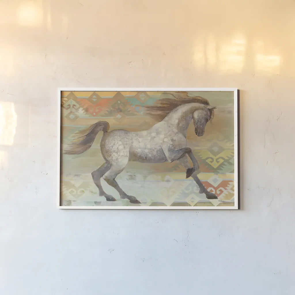 Grand Entrance Southwest Boho by Albena Hristova. shown as a paper print in a white frame. Available as a archival giclee rolled canvas, fine art paper, or poster print. SKU 54159i.