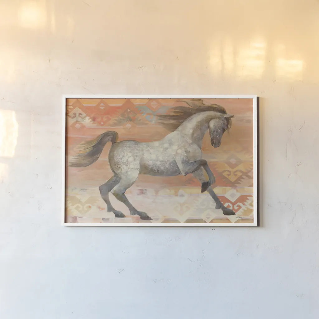 Grand Entrance Southwest Boho Blush by Albena Hristova. shown as a paper print in a white frame. Available as a archival giclee rolled canvas, fine art paper, or poster print. SKU 54160i.