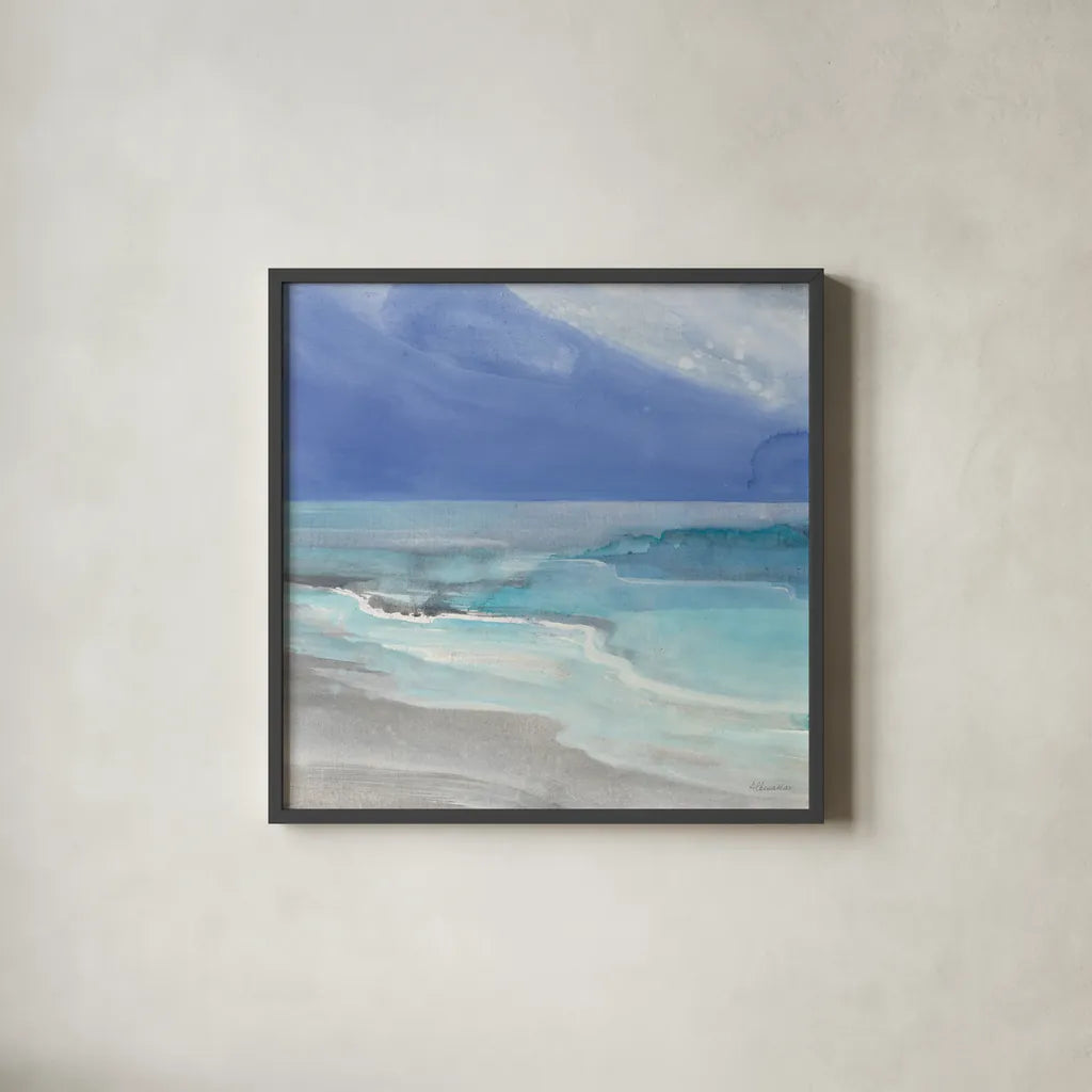 Grand View I Sq by Albena Hristova. Shown in a sleek black glass frame for a contemporary gallery look. Available as an archival giclee rolled canvas, fine art paper, or poster print. SKU 77985a.