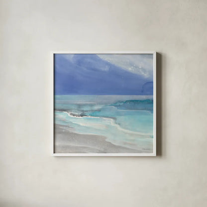 Grand View I Sq by Albena Hristova. Shown in a crisp white glass frame for a clean and minimalist style. Available as an archival giclee rolled canvas, fine art paper, or poster print. SKU 77985a.